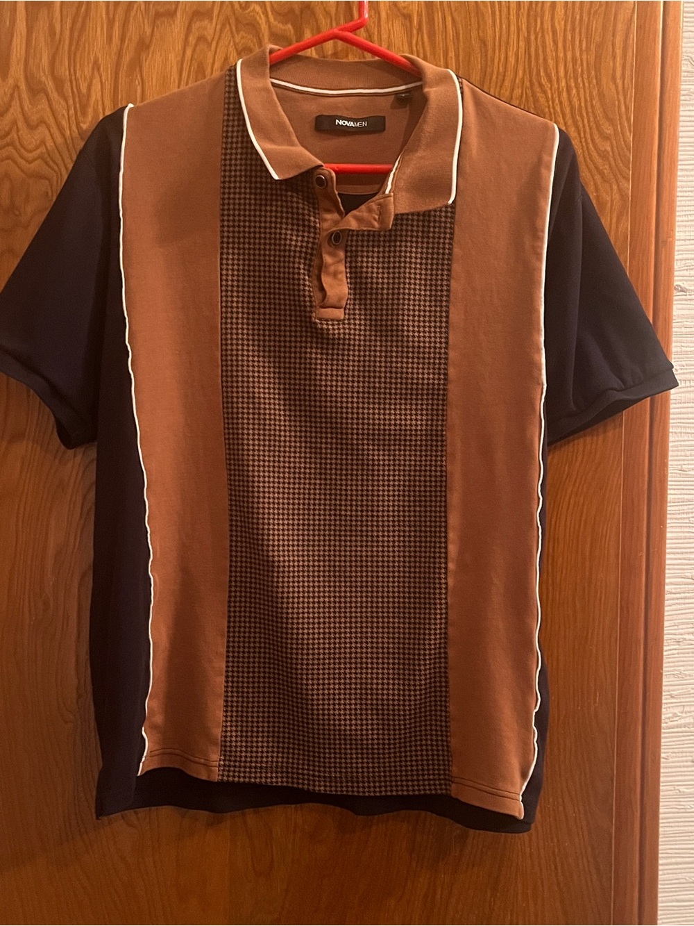 Brown & Black Short-Sleeve Polo Shirt
